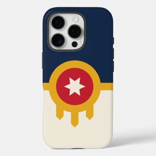 Coques Case-Mate iPhone Apple iPhone 16 Pro Case-Mate, Tulsa City flag (Verso)