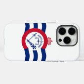 Coques Case-Mate iPhone Apple iPhone 16 Pro Coque-Mate, drapeau Cincinnati (Verso (horizontal))