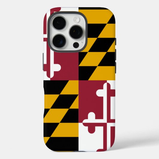 Coques Case-Mate iPhone Apple iPhone 16 Pro Coque-Mate, drapeau du Marylan (Verso)