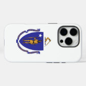 Coques Case-Mate iPhone Apple iPhone 16 Pro Coque-Mate, drapeau du Massach (Verso (horizontal))