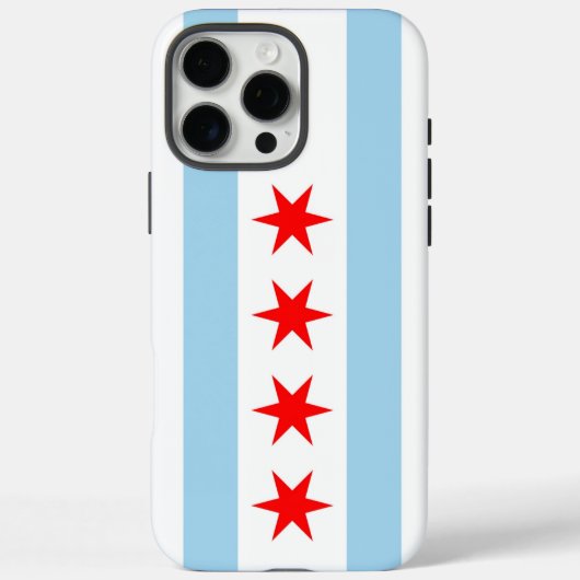 Coques Case-Mate iPhone Apple iPhone 16 Pro Max Coque, drapeau de Chicago (Verso)