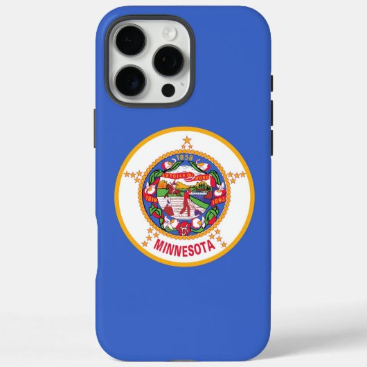 Coques Case-Mate iPhone Apple iPhone 16 Pro Max Coque, drapeau du Minnesot (Verso)