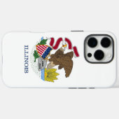 Coques Case-Mate iPhone Apple iPhone 16 Pro Max Coque, drapeau Illinois (Verso (horizontal))