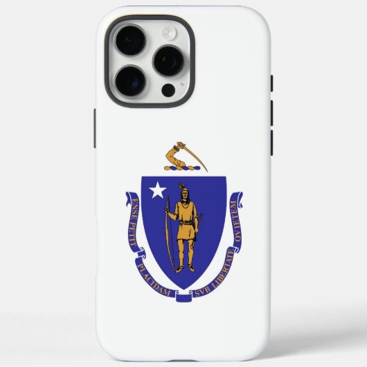 Coques Case-Mate iPhone Apple iPhone 16 Pro Max Coque, drapeau Massachuset (Verso)