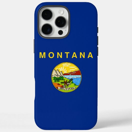 Coques Case-Mate iPhone Apple iPhone 16 Pro Max Coque, drapeau Montana (Verso)