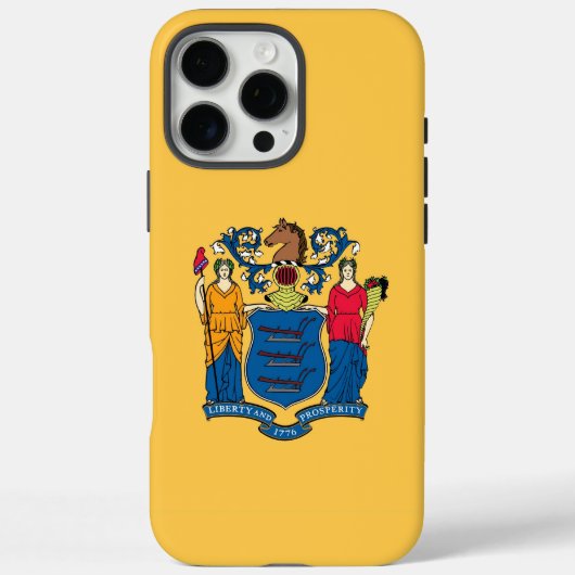 Coques Case-Mate iPhone Apple iPhone 16 Pro Max Coque, drapeau New Jersey (Verso)