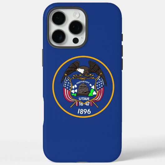 Coques Case-Mate iPhone Apple iPhone 16 Pro Max, drapeau ancien de l'Utah (Verso)