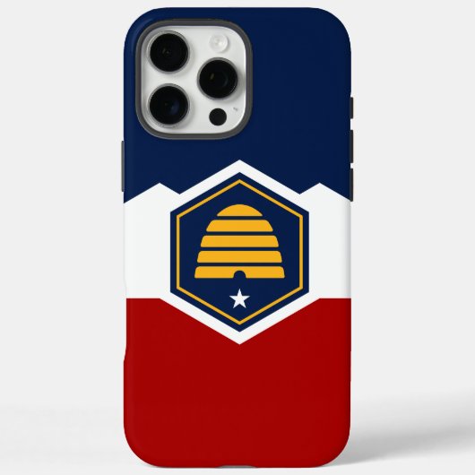 Coques Case-Mate iPhone Apple iPhone 16 Pro Max, drapeau de l'État de l'Ut (Verso)