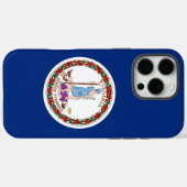 Coques Case-Mate iPhone Apple iPhone 16 Pro Max, drapeau de l'État de Virg (Verso (horizontal))