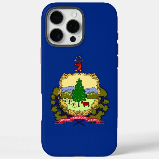 Coques Case-Mate iPhone Apple iPhone 16 Pro Max, drapeau de l'État du Verm (Verso)