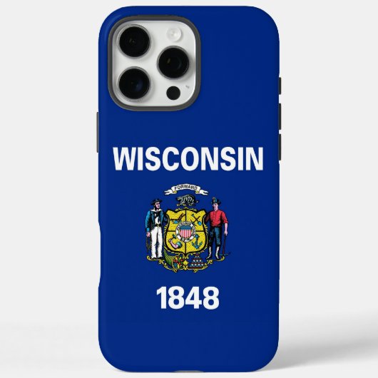 Coques Case-Mate iPhone Apple iPhone 16 Pro Max, drapeau du Wisconsin (Verso)