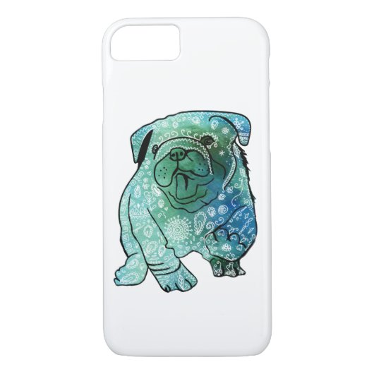 Coques Case-Mate iPhone Apple iPhone 8/7, à peine là, Chien Français Bulld (Dos)