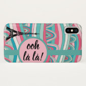 Coques Case-Mate iPhone Apple/ Samsung Tour Eiffel Ooh la la!Monogramme (Dos (Horizontal))