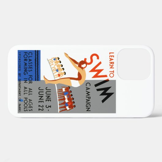 Coques Case-Mate iPhone Apprendre À Nager (Verso (horizontal))