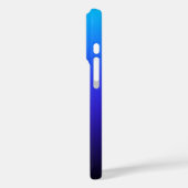 Coques Case-Mate iPhone Aqua Bleu Indigo et Ombré Noir (Verso / Gauche)