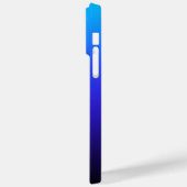 Coques Case-Mate iPhone Aqua Blue Indigo et Black Ombre (Verso / Gauche)