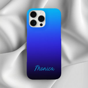 Coques iPhone 16 Pro Max Aqua Blue Indigo et Black Ombre