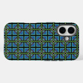 Coques Case-Mate iPhone Aqua Blue Moss Green Celte Kilt Motif (Verso (horizontal))
