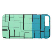 Coques Case-Mate iPhone Aqua Blue Turquoise Green Motif moderne (Dos (Horizontal))