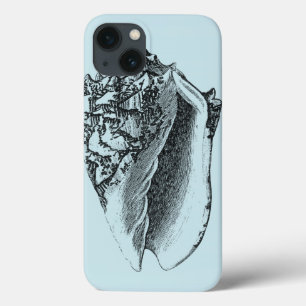 iPhone 13 Case Aqua Conch Shell