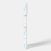 Coques Case-Mate iPhone Aqua Coquette Nœuds Monogramme (Verso / Droite)