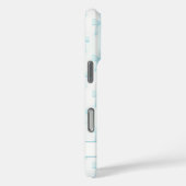 Coques Case-Mate iPhone Aqua Coquette Nœuds Rayé Monogrammé (Verso / Droite)