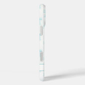 Coques Case-Mate iPhone Aqua Coquette Nœuds Rayé Monogrammé (Verso / Droite)