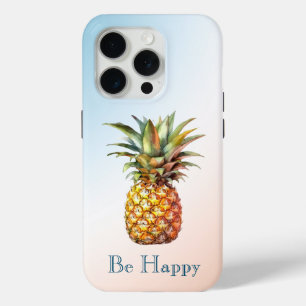 Coque iPhone 15 Pro Aqua Cream Joyeux ananas tropical