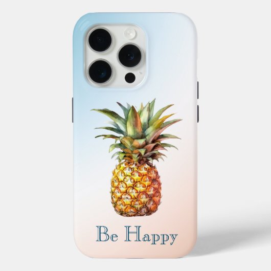 Coques Case-Mate iPhone Aqua Cream Joyeux ananas tropical (Verso)