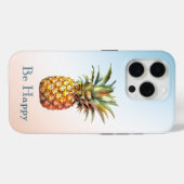 Coques Case-Mate iPhone Aqua Cream Joyeux ananas tropical (Verso (horizontal))