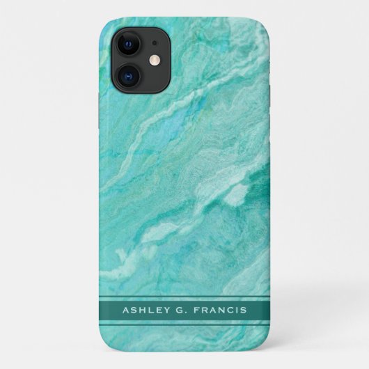Coques Case-Mate iPhone Aqua douce, turquoise et verte (Dos)