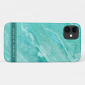 Coques Case-Mate iPhone Aqua douce, turquoise et verte (Dos (Horizontal))