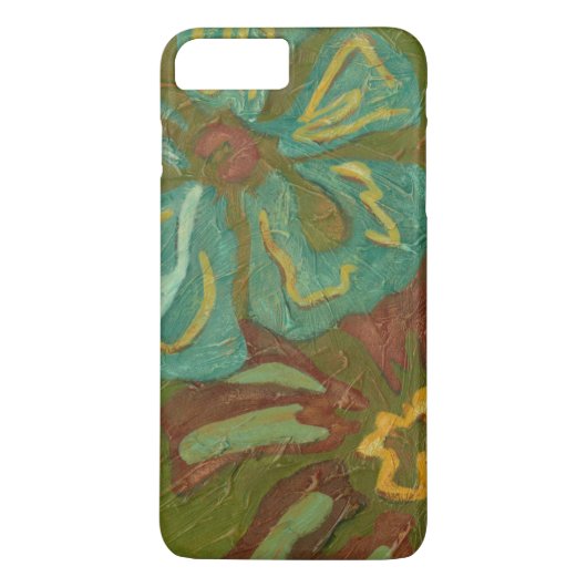 Coques Case-Mate iPhone Aqua et Fleurs orange brûlées sur Arrière - plan v (Dos)