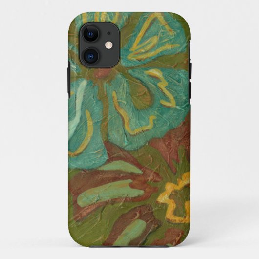 Coques Case-Mate iPhone Aqua et fleurs oranges brûlées sur l'arrière - (Dos)