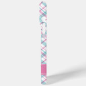 Coques Case-Mate iPhone Aqua et Motif rose (Verso / Gauche)