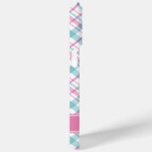 Coques Case-Mate iPhone Aqua et Motif rose (Verso / Droite)