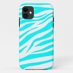 Coque iPhone 11 Aqua frais/copie blanche de zèbre - cas de