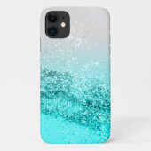 Coques Case-Mate iPhone Aqua gris argenté Parties scintillant océanique Tu (Dos)