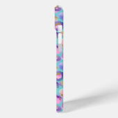 Coques Case-Mate iPhone Aqua Iridescent Imprimé Léopard Monogrammé (Verso / Gauche)