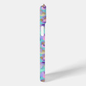 Coques Case-Mate iPhone Aqua Iridescent Imprimé Léopard Monogrammé (Verso / Droite)