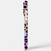 Coques Case-Mate iPhone Aqua Iridescent Leopard Print Monogrammed (Verso / Gauche)