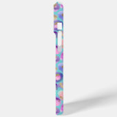 Coques Case-Mate iPhone Aqua Iridescent Leopard Print Monogrammed (Verso / Gauche)