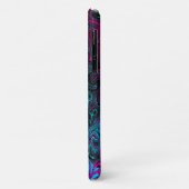 Coques Case-Mate iPhone Aqua Magenta et Abstrait noir (Dos/Gauche)