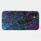 Coques Case-Mate iPhone Aqua Magenta et Abstrait noir (Dos (Horizontal))