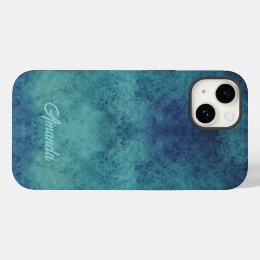 Coques Case-Mate iPhone Aqua moderne et Abstrait pourpre (Verso (horizontal))