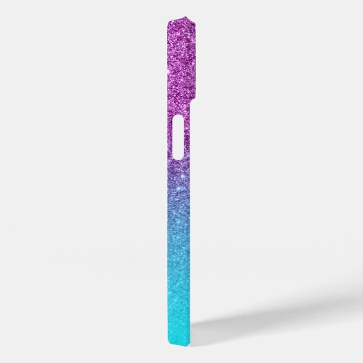 Coques Case-Mate iPhone Aqua Ombre Purple Parties scintillant personnalisé (Verso / Droite)