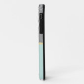 Coques Case-Mate iPhone Aqua, or et rayures (Dos/Gauche)