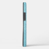 Coques Case-Mate iPhone Aqua Parties scintillant bleue Turquoise et Monogr (Verso / Droite)