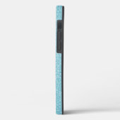 Coques Case-Mate iPhone Aqua Parties scintillant bleue Turquoise et Monogr (Verso / Gauche)