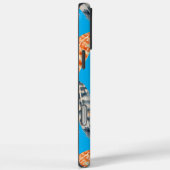 Coques Case-Mate iPhone Aqua Purple Blue Orange Feathers (Verso / Droite)